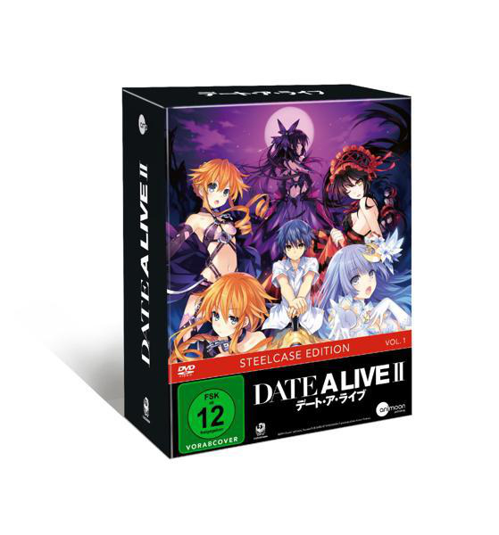 Eine Box-Set des Animes 'Date A Live II', mit mehreren Anime-Charakteren auf der Vorderseite, auf weißem Hintergrund.