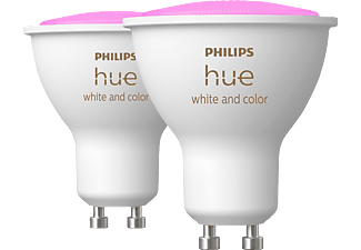 PHILIPS Hue White & Col. Amb. GU10 Doppelpack LED Lampe Mehrfarbig