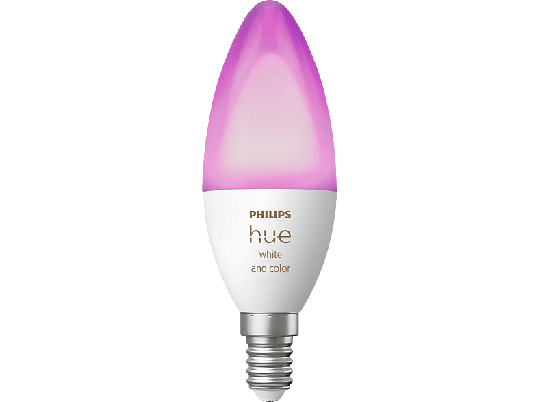 PHILIPS Hue White & Mehrfarbig Einzelpack Lampe 470 LED E14 Col. Amb
