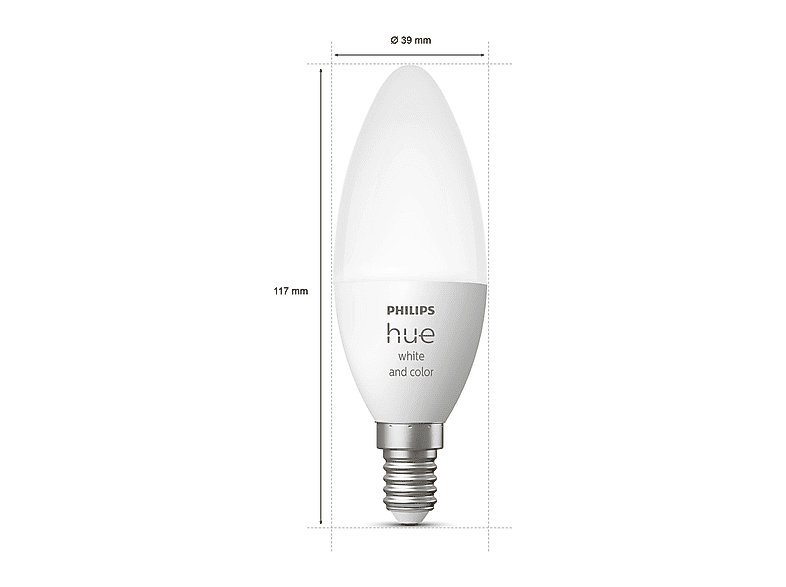 Philips Hue White & Col. Amb. Doppelpack E14 2x470; LED Lampe — Foto 2 von 5