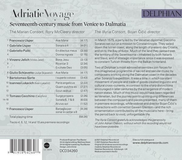 McCleery/Cicic/The Marian Consort/+ - Adratic Voyage  - (CD)