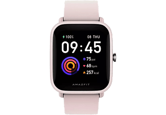 Smartwatch - Amazfit Bip U Pro, 20 mm, 1.43" TFT, Resistente al agua, BT 5.0, GPS, Autonomía 9 días, Rosa