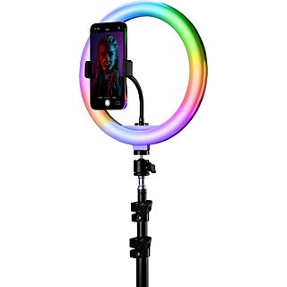 CELLULAR LINE Selfie Ring Pro Multicolor - Anneau lumineux à LED (Multicolore)