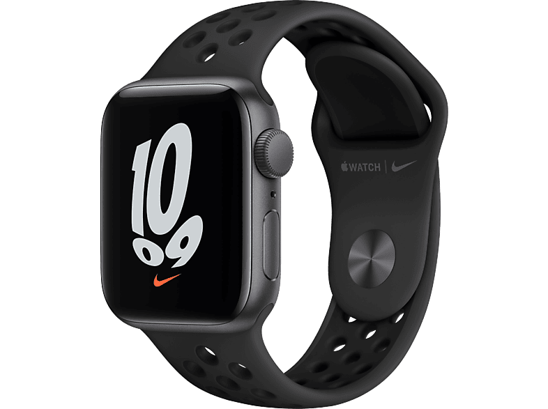 APPLE Watch Series SE Nike - Aluminium kast Spacegrijs 40mm, Sportbandje Nike Antraciet/Zwart (MKQ33NF/A)