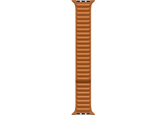 Apple Watch Correa de eslabones de piel, 45mm, Talla M/L, Ocre