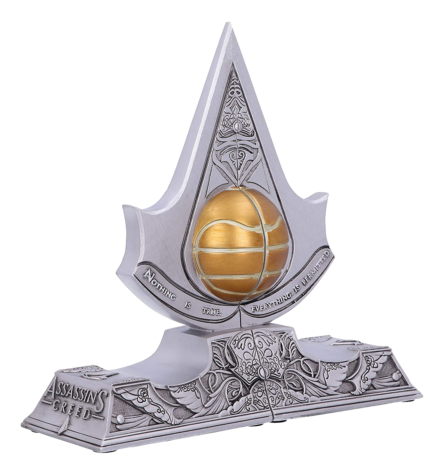 NEMESIS NOW Assassin's Creed - Edenapfel - Buchstützen (Silber/Gold/Schwarz)