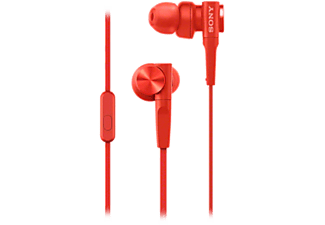 SONY MDR-XB55APR vezetékes fülhallgató mikrofonnal, piros