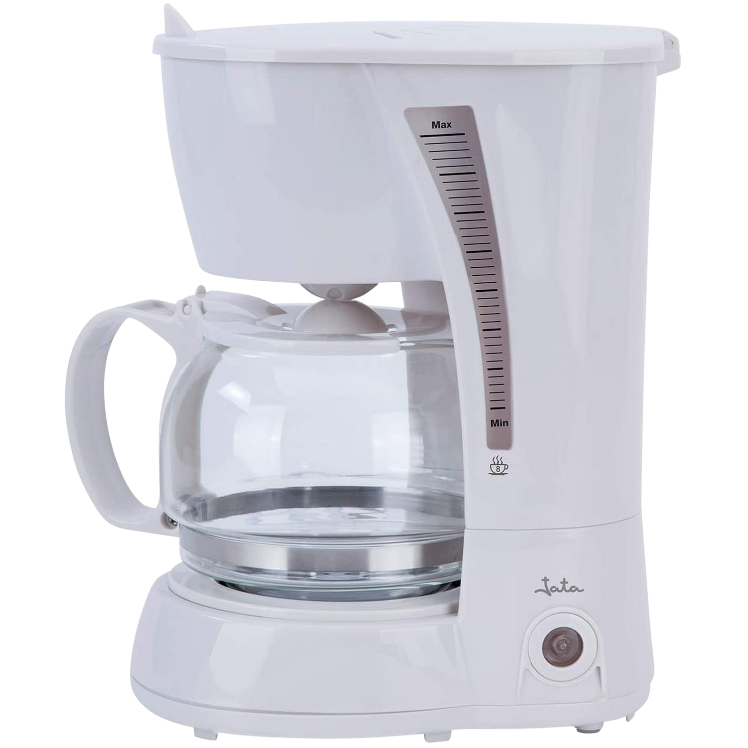 Cafetera de goteo - Jata CA285, 650 W, Jarra de cristal, Hasta 8 tazas, Blanco