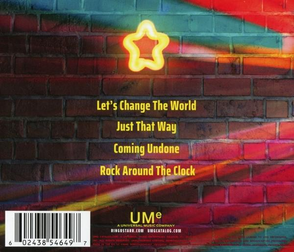 Rückseite einer CD mit Songtiteln und Angaben des Labels.