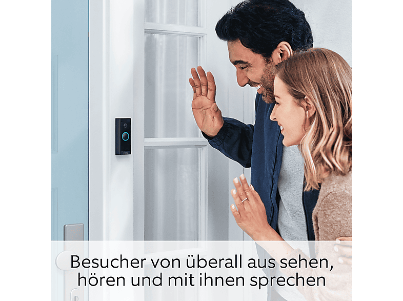 RING Video Doorbell Wired - Türklingel, FHD, WLAN, Nachtsicht, Festverdrahtete Installation, Schwarz Türklingel — Foto 3 von 5