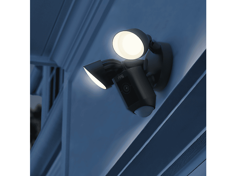 RING Floodlight Cam Wired Plus, Überwachungskamera, LED-Flutlichter (Anzahl Kameras: 1, für Außen, Nachtsichtfunktion, Netzbetrieb, Full-HD, Schwarz) — Foto 3 von 5