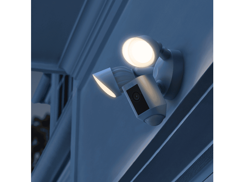 RING Floodlight Cam Wired Plus, Überwachungskamera (Anzahl Kameras: 1, für Außen, Nachtsichtfunktion, Netzbetrieb, Full-HD, Weiß) — Foto 4 von 5