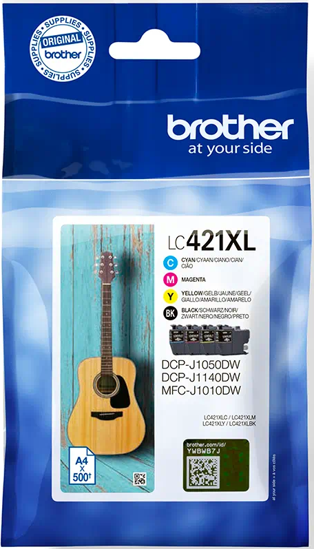 Brother Tintenpatronenverpackung, Gitarrenbild.