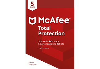 McAfee Total Protection 5 Geräte, 1 Jahr, Code in einer Box - [PC, iOS, Mac, Android] - [Multiplattform]