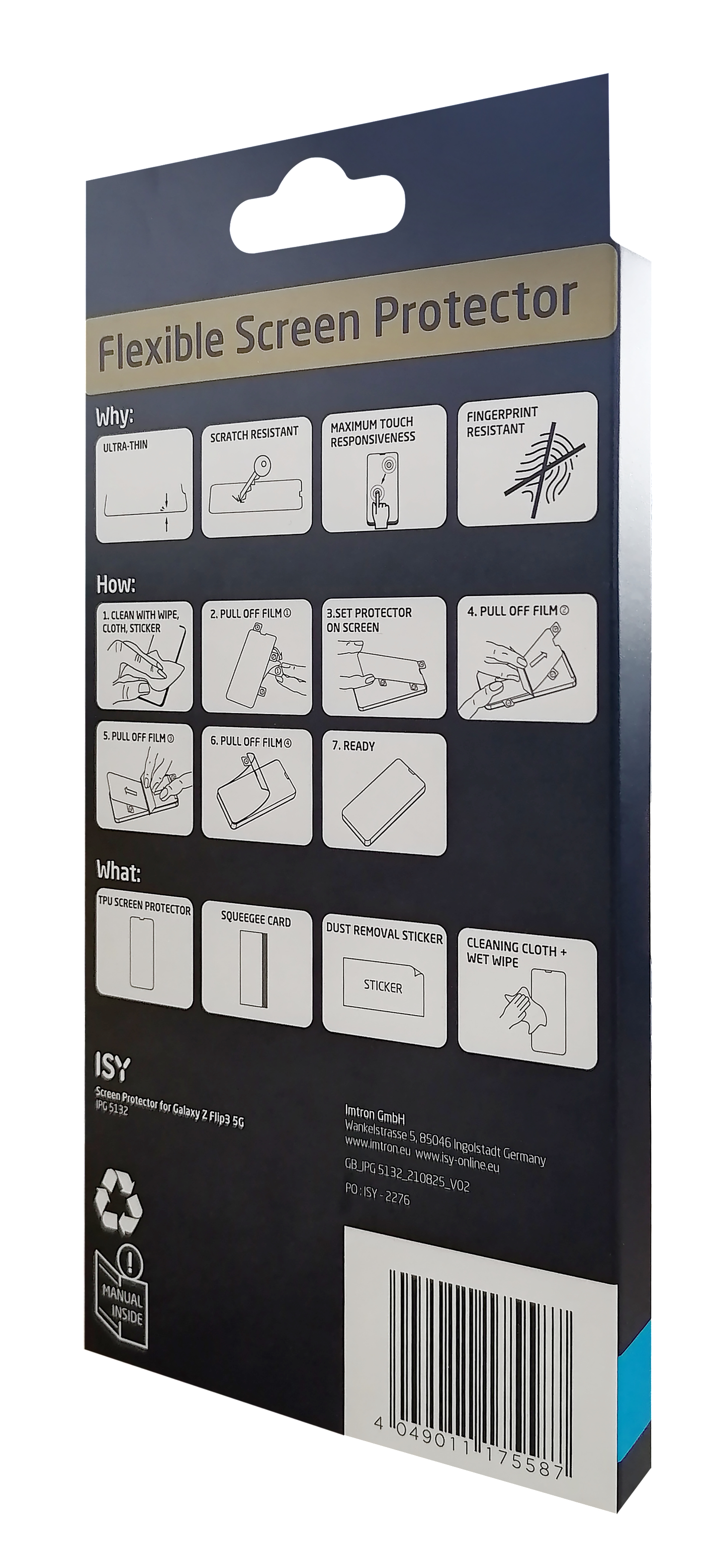 Z ISY 5132 Displayschutz Galaxy Samsung (für Flip3 IPG 5G)