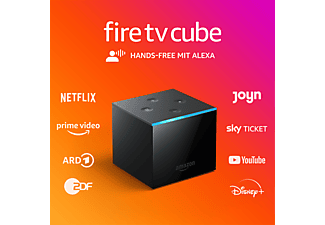 AMAZON Fire TV Cube (2021) mit Alexa-Sprachfernbedienung, Ultra HD, schwarz