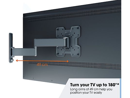 VOGELS TVM 3245B Comfort Full-Motion - Staffa per il montaggio a parete (19 " a 43 "), Nero