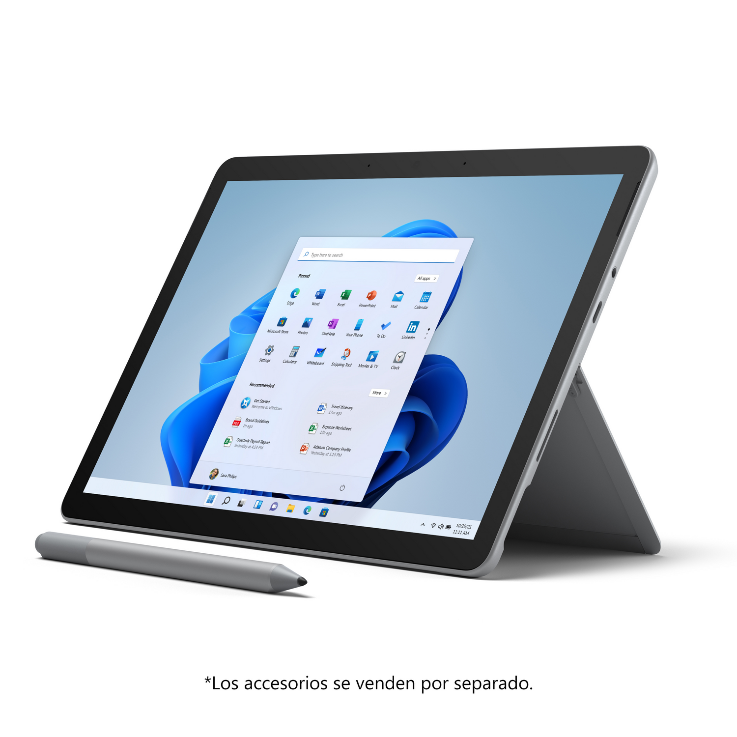 Una tableta con un lápiz óptico y una aplicación abierta, mostrada sobre un fondo blanco.