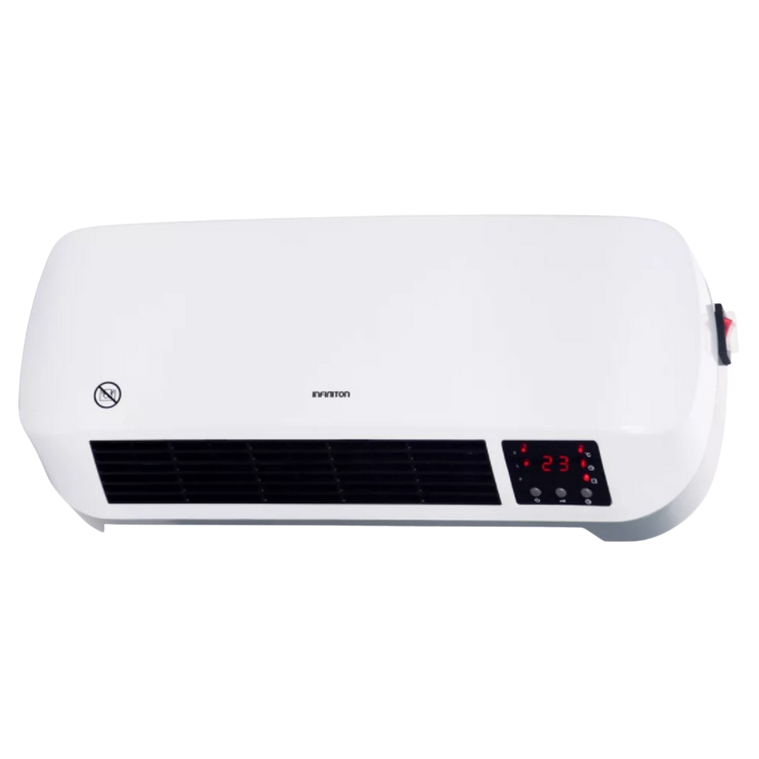 Calefactor De Pared infiniton hcw4505 2000w control display mando temporizador 2000 ceramico remoto 3 potencias ajustes ventilador