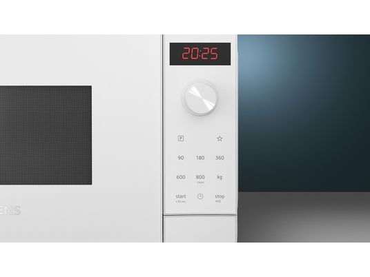 SIEMENS FF023LMW0 iQ300 Mikrowelle (800 Watt, Freistehend, 20 l, Weiß)