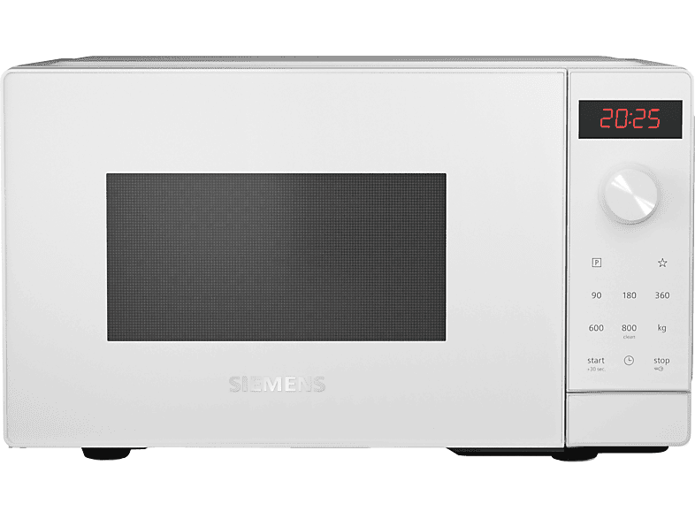 Siemens FF023LMW0 iQ300 Mikrowelle (800 Watt, Freistehend, 20 l, Weiß)