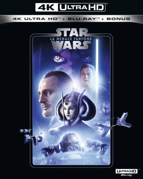Star Wars movie cover. Features faces of characters and spaceships against a blue backdrop.