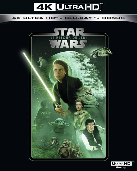 Star Wars: Return of the Jedi DVD cover. Green-toned image with characters and logos.