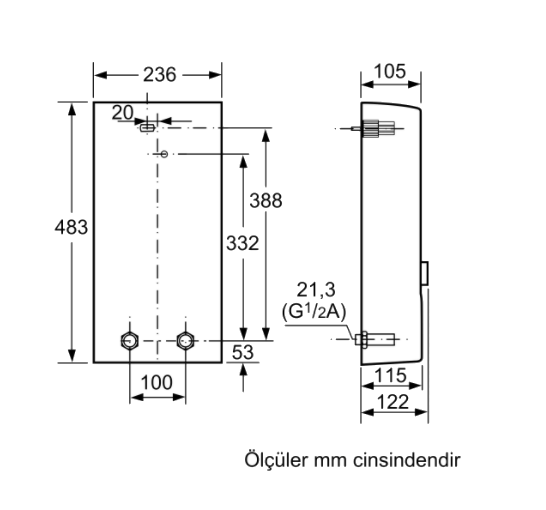 SIEMENS DE2124407M Ani Su Isıtıcı