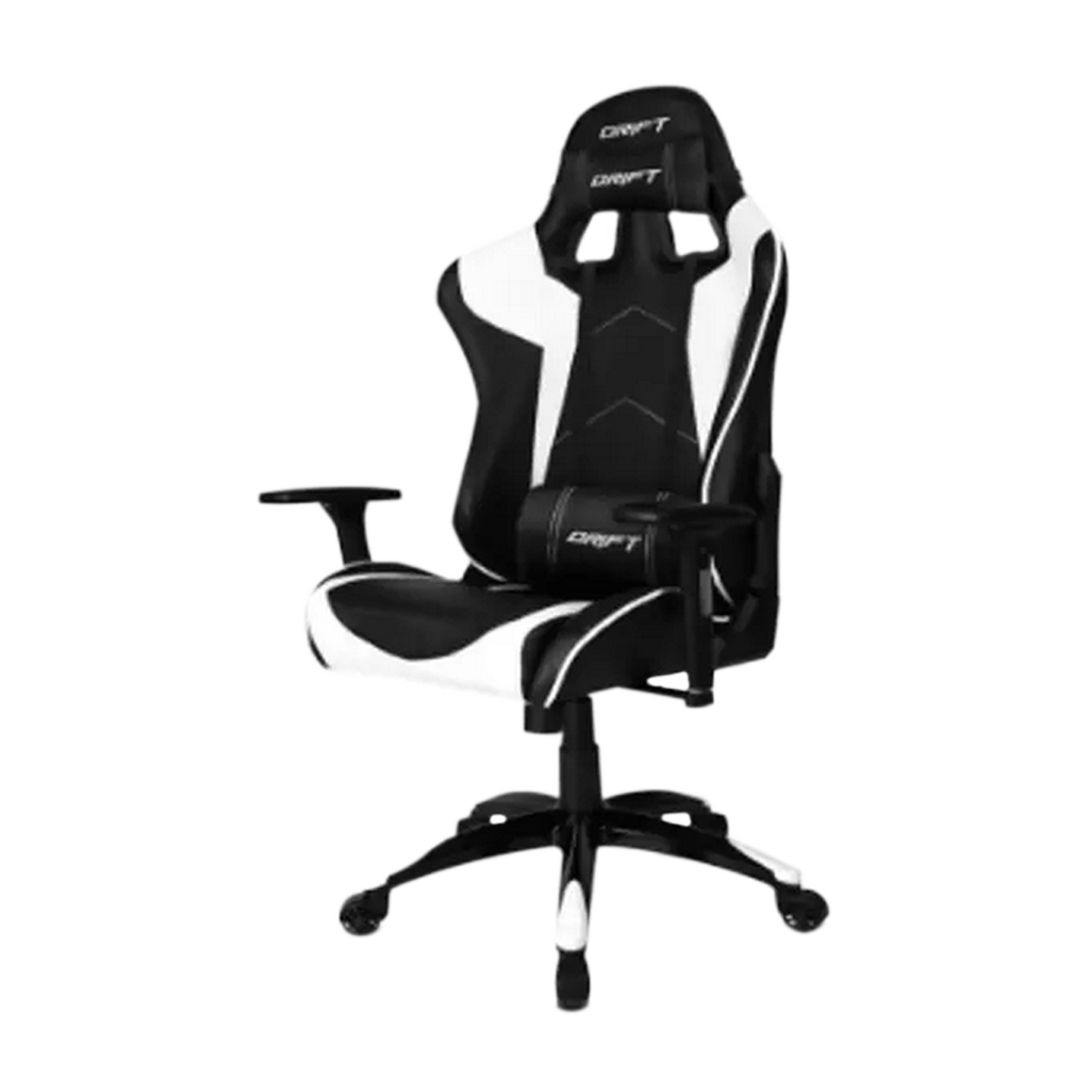 Silla gaming - Drift DR300, Reposabrazos 3D, Pistón 4, Asiento basculante, Negro y blanco