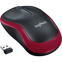 Logitech M185 - Draadloze Muis - Zwart met rode rand