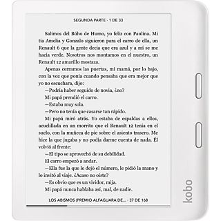 eBook - Kobo Libra 2, 7’’ HD, eBook y AudioBook, 32 GB, Resistente al agua, Blanco