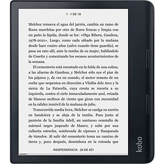 eBook - Kobo Sage, Para eBook, 8P, HD, 32GB, Bluetooth,Comfort Light PRO, Negro