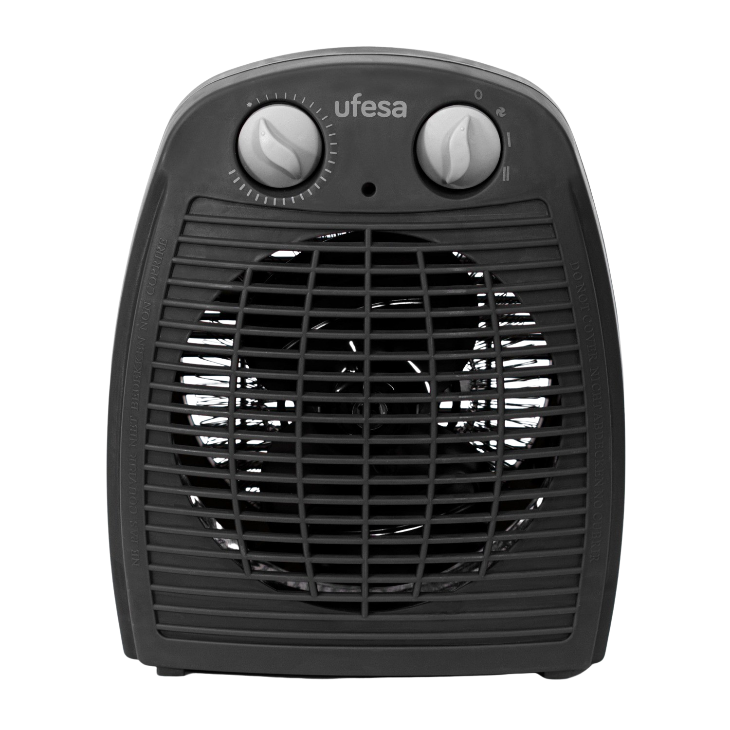 Calefactor - Ufesa CF2000, Con ventilador, 2000 W, 2 potencias de calor, Indicador luminoso, Negro