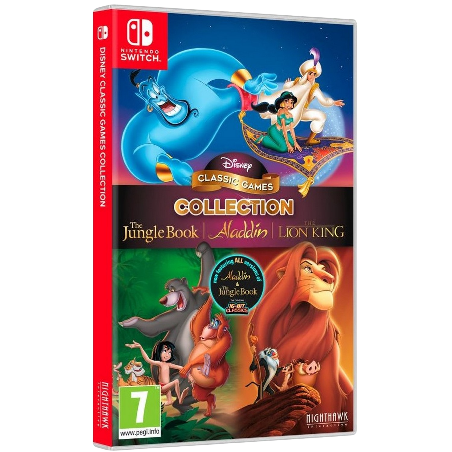 Caja de juego de Nintendo Switch para Disney Classic Games Collection, Aladdin.