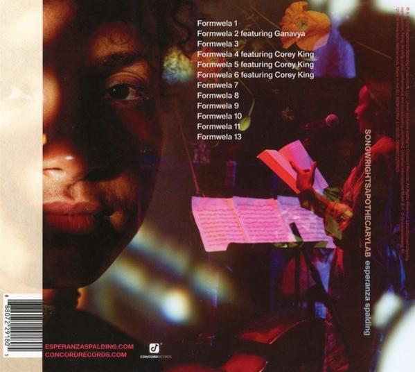 Album borító, árnyékban egy arccal és a dalcímek listájával. A művész Esperanza Spalding.