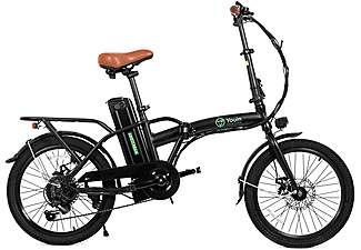 Bicicleta eléctrica - Youin You-Ride Amsterdam, 250W, 25 km/h, Autonomía 45 km, Plegable, 5 modos, IP54, Negro
