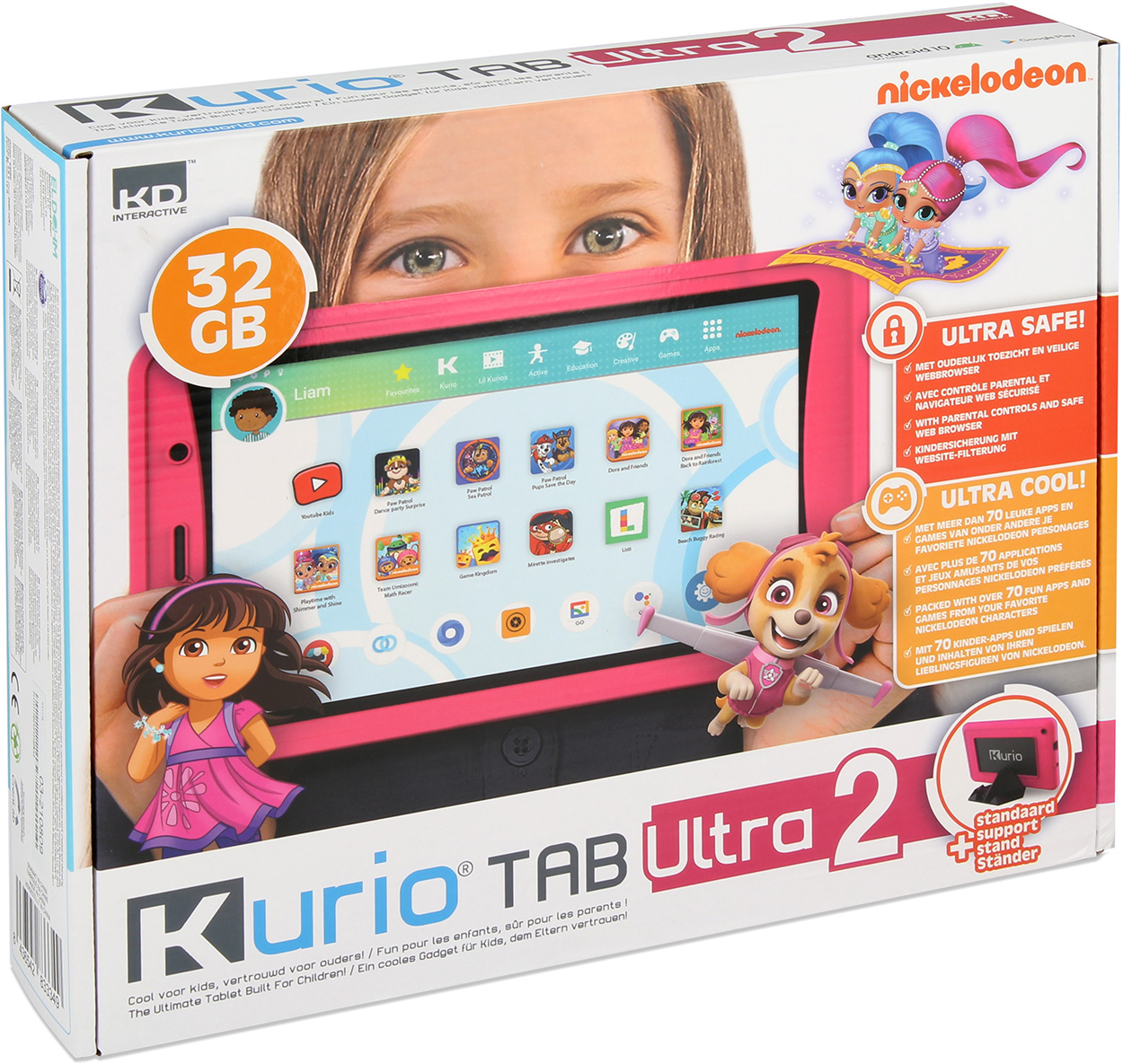 KURIO Tab Ultra 2 - Nickelodeon - Pink - 7"