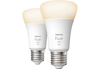 PHILIPS HUE Bluetooth Ampoule LED lumière blanche et chaude E27 pack de 2 (31902800)