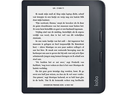 KOBO LIBRA 2 ZWART - 7 inch - 32 GB (ongeveer 24.000 e-books) - Spatwaterbestendig