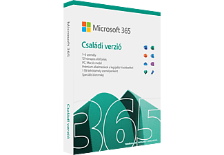 Microsoft 365 Családi verzió (6 felhasználó, 1 év) (Multiplatform)