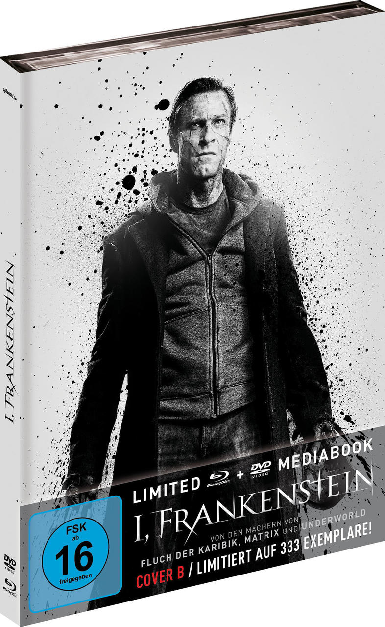 Frankenstein Blu-ray-Cover mit einem Mann im Mantel.