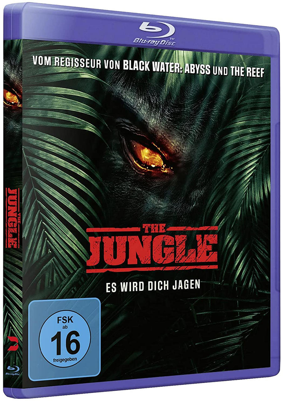 Ein Blu-ray-Disc-Cover mit einer Dschungel-Szene und einem bedrohlichen Auge.