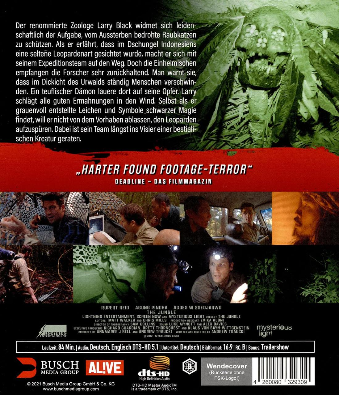 Filmposter. Ein grünes Monstergesicht. Text oben und Menschen unten.