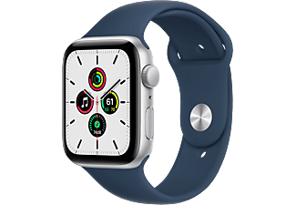 APPLE Watch SE (GPS) 40 mm - Smartwatch (Regular 130–200 mm, Fluorelastomer, Silber/Abyssblau)