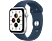 APPLE Watch SE (GPS) 40 mm - Smartwatch (Regular 130-200 mm, Fluorélastomère, Argent / bleu abysse)
