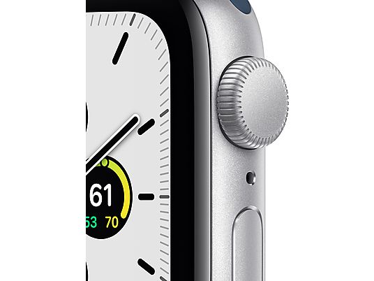 APPLE Watch SE (GPS) 40 mm - Smartwatch (Regular (Per polsi da 130–200 mm), Fluoroelastomero, Argento/blu abisso)