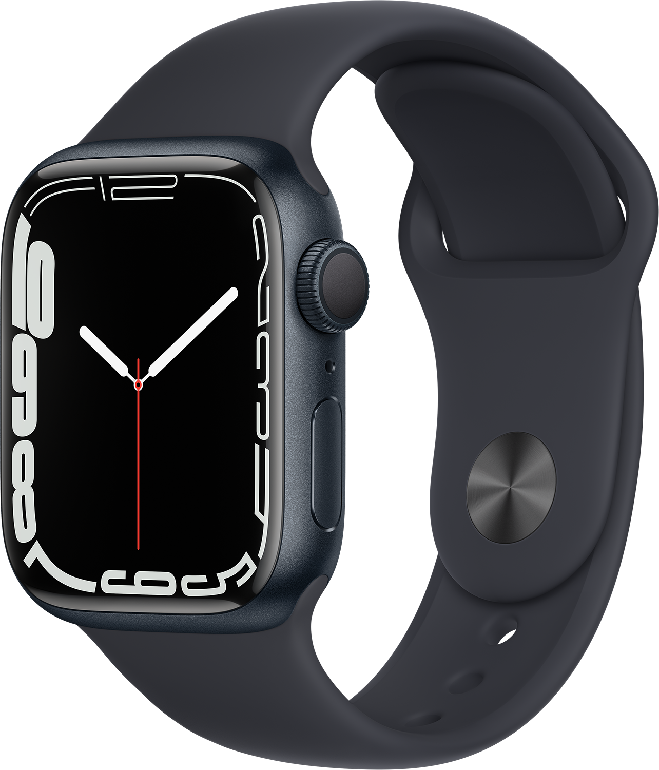 APPLE Watch Series 7 41 mm middernacht aluminium / middernacht sportband