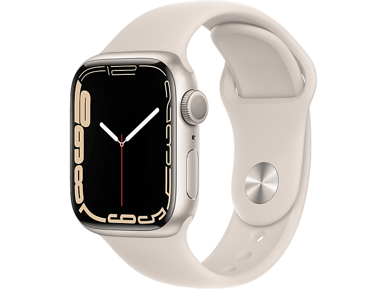 APPLE Watch Series 7 41 mm sterrenlicht aluminium / sterrenlicht sportband  kopen? | MediaMarkt