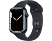 APPLE Watch Series 7 (GPS) 45 mm - Smartwatch (Regular 140–210 mm, Hochleistungs-Fluorelastomer, Mitternacht/Mitternacht)