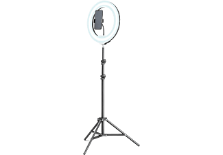 Aro de luz + | CellularLine Selfie LED, Negro